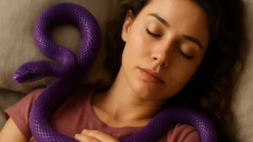 Sonhar com cobra roxa: transformação e autocuidado