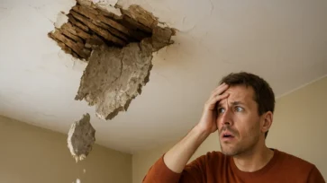 Sonhar com teto caindo: insegurança, estrutura e alerta