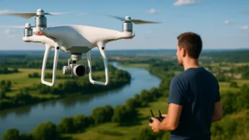 Como usam drones para gravar planos aéreos?