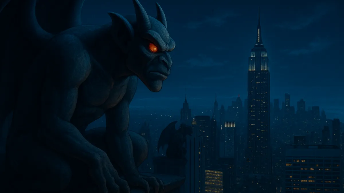 Gargoyles 1994 Disney gárgulas Idade Média Nova York noite