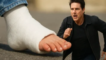 Tom Cruise fraturou tornozelo em qual filme?