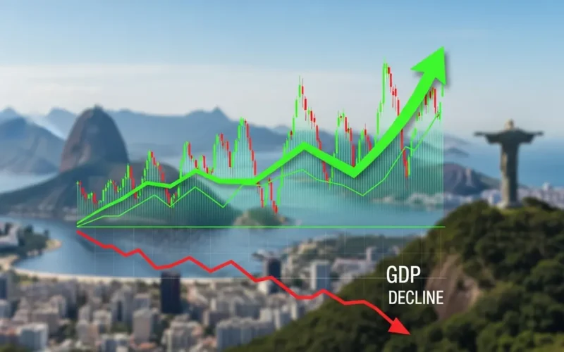 Bolsa sobe mesmo com recuo no PIB do Brasil