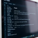 código de arquivo de lista de reprodução exibido na tela de um computador